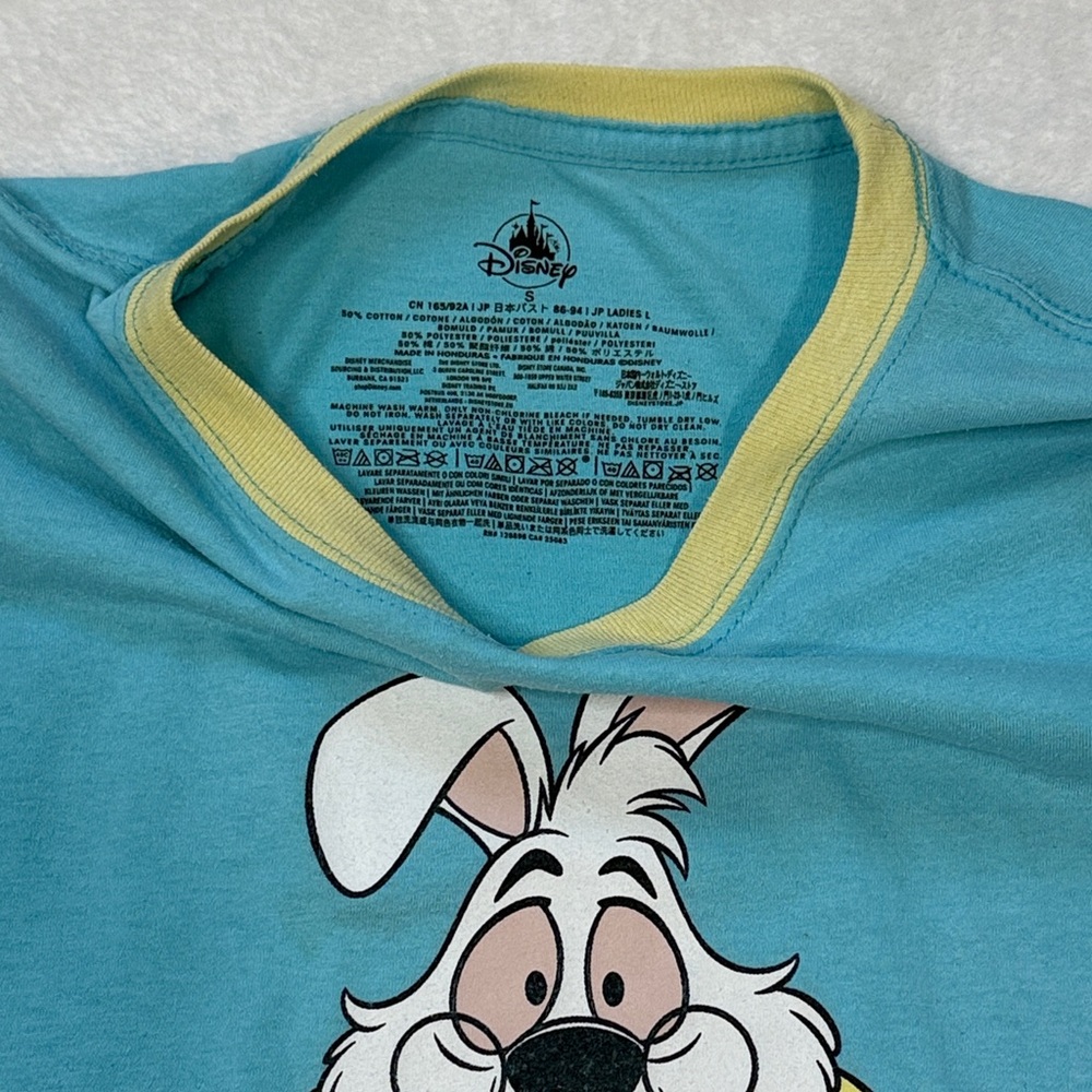 Disney Blue and Pink White Rabbit Tee - Picture 2 of 7